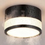 Spot saillie exterieur salle de bain ip44 etanche, plafonnier spot led tube en saillie noir cylindre ...