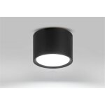 Spot en saillie rond � 120 mm, plafonnier led moderne noir ip44, 12w, 3000k, luminaire apparent design, ...