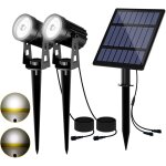 Spot solaire ext�rieur 2 en 1 lampe solaire exterieur 2 modes d'�clairage lumi�re solaire de jardin etanche ...