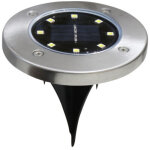 Spot solaire ext�rieur 8 led en acier inoxydable - imperm�able, pour �clairage de jardin, pelouse et ...