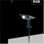 Spot solar led avec piquetage de jardin ip65 hot light 3000k rgb sw1121