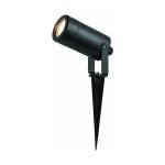 Spot sur piquet led ext�rieur d60 pour ampoule led gu10 ip54 noir zambelis