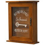 Spotact bo�te � cl�s en bois, armoire � cl�s murale r�tro avec porte magn�tique, rangement en bois solide ...