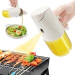 Spray huile cuisine 300ml pulverisateur d'huile et distributeur 2 en 1, air fryer oil spray huile, vaporisateu ...