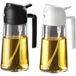 Spray huile cuisine 470ml ? vaporisateur huile air fryer 2 - en - 1 pour cuisson, salades, vinaigre et ...