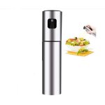 Spray d'huile et de vinaigre avec bouchons en acier inoxydable, flacon pulv�risateur d'huile d'olive ...