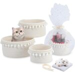 Sstrwgood lot de 2 paniers en corde de coton tress�e, emballage cadeau star gaze inclus, pour salle de ...