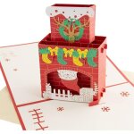 Sstrwgood carte - cadeau de no�l pop - up color�e avec enveloppe de no�l, d�corations de no�l
