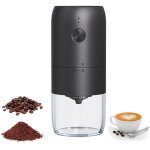 Sstrwgood moulin � caf� en c�ramique, rechargeable par usb, r�glage r�glable, r�sultat de mouture lente, ...