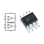 Circuit intgr 8 broches double stm 8 broches tda2822m tda2822m