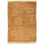 Stabilo ligne - tapis salon bi - texture beige et orange 60x90