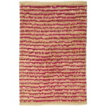Stabilo - tapis salon bi - texture beige et fuchsia 60x90