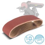 Stahlwerk bande abrasive set de 10 pièces 915 x 100 mm grain k100 papier abrasif universel Stahlwerk bande abrasive set de 10 pièces 915 x 100 mm grain k100 papier abrasif universel