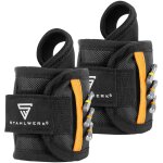 Bracelet magn�tique set de 2 pour bricoleurs � fixer au poignet - stahlwerk