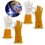 Stahlwerk gants de soudeur, jeu de 2 gants de travail en cuir v�ritable, r�sistants � la chaleur