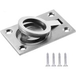 Stainless steel square pull ring, marine lift handle, stainless steel boat hatch handle with four mounting ...