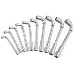 Stanley ? cl� � pipe d�bouch�e 10 pi�ces ? acier chrome vanadium ? finition chrome mat ? profil maxidrive ...