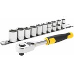 Cliquet 72 dents 3 / 8' + 10 douilles - stmt82670 - 0 - jeu de 11 pi�ces - stanley