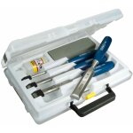 Coffret de ciseaux � bois - 4 pi�ces - 6 - 12 - 18 - 25 mm - manche abs stanley 0 - 16 - 130