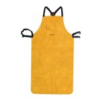 Tablier de soudeur en cuir durable, protection contre la chaleur et le feu pour atelier - stanley