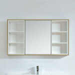 Stano. - armoire de toilette bloc - miroir 120 cm frame finition mlamin chne