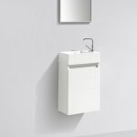 Meuble lave - main salle de bain design siena largeur 40 cm blanc laqué Meuble lave - main salle de bain design siena largeur 40 cm blanc laqué