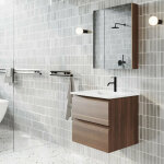 Stano. - meuble salle de bain design simple vasque messina largeur 60 cm noyer