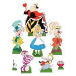 Star cutouts - figurines en carton de table alice au pays des merveilles - disney