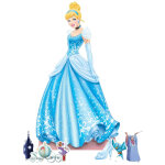 Star cutouts - pack d�coration figurine en carton disney princesse cendrillon hauteur 134cm