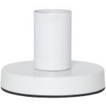 Star trading - pied de lampe 'glans' avec douille e27, mtal, blanc mat, h 8, 5 cm