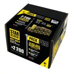 Starblock coffret de vis pack pro 2 200 vis bois agglom�r� t�te frais�e torx 9 tailles 1 porte embouts ...