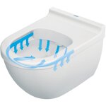 Cuvette suspendue de toilette wc duravit starck 3 rimless en c�ramique blanche - 2527090000