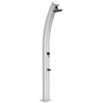 Starmatrix douche solaire exterieure en aluminium blanc ral9003 reservoir 35 l hauteur 226 cm pommeau ...