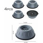 Carburateur patins anti - vibrations caoutchouc antidrapant, 4 pices tampons  pied machine  laver ...