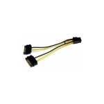 Startech - com 15cm sata power adapter cable to pcie pci express pcie graphics card 6 - pin female power ...