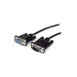 Com 1m straight through serial rs232 video monitor ega db9 male to female cable - black extender, lifetime ...
