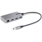 Startech. com hub usb 3 ports - 3x ports usb - a - gigabit ethernet (rj45) - mini hub usb, usb 3. 0 5gbps ...