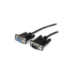 Com 3m cable 3m direct straight through serial rs232 video monitor ega db9 male to female - black extender, ...