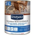 Saturateur application facile pour terrasses et bois ext�rieurs incolore 1l starwax