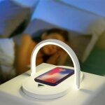 Station de charge sans fil avec veilleuse tactile, 3 niveaux de luminosit�, convient pour chambre � coucher, ...