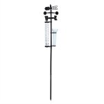 Station m�t�o 3 en 1 : thermom�tre ext�rieur, pluviom�tre et an�mom�tre pour jardin