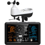 Station m�t�o 5 en 1 sans fil int�rieur / ext�rieur , pluviom�tre, an�mom�tre, pr�visions, humidit�, ...