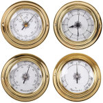 Station m�t�o analogique - barom�tre, thermom�tre, hygrom�tre 4pcs