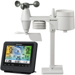 Station mto couleur wifi avec capteur extrieur 5 - en - 1 noir bresser - pression atmosphrique, hygromtri ...