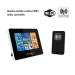 Station m�t�o couleur wifi radio contr�l�e - int�rieure ext�rieure, - 40 � + 70�c, horloge, app, port�e ...