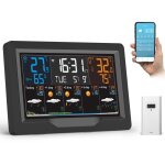 Station météo intérieur extérieur sans fil - connectée wifi avec prévisions 5 jours, Écran 4 luminosités ... Station météo intérieur extérieur sans fil - connectée wifi avec prévisions 5 jours, Écran 4 luminosités ...