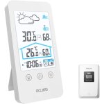 Station m�t�o sans fil avec capteur ext�rieur, thermom�tre hygrom�tre int�rieur ext�rieur, ecran lcd ...