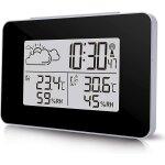 Station m�t�o sans fil, horloge m�t�o multifonctionnelle num�rique avec m�t�o ext�rieure / temp�rature ...