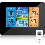 Galozzoit - station météo sans fil station météo à prévision numérique des couleurs avec alerte et température ... Galozzoit - station météo sans fil station météo à prévision numérique des couleurs avec alerte et température ...