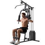 Station de musculation fitness avec 9 blocs de poids de 5 kg, 45kg au total, entra�nement complet - 200 ...